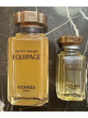 Vintage HERMES PARIS EQUIPAGE Set Aftershave 30 ml and Eau De Toilette 10 ml